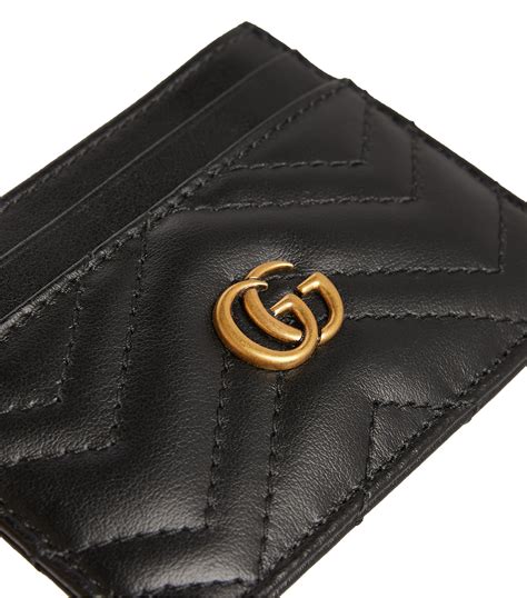 gucci card holder ssense|Gucci: Black 'Marmont' Card Holder .